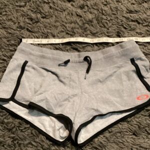 Oakley Gray Athletic Shorts with Black Trim